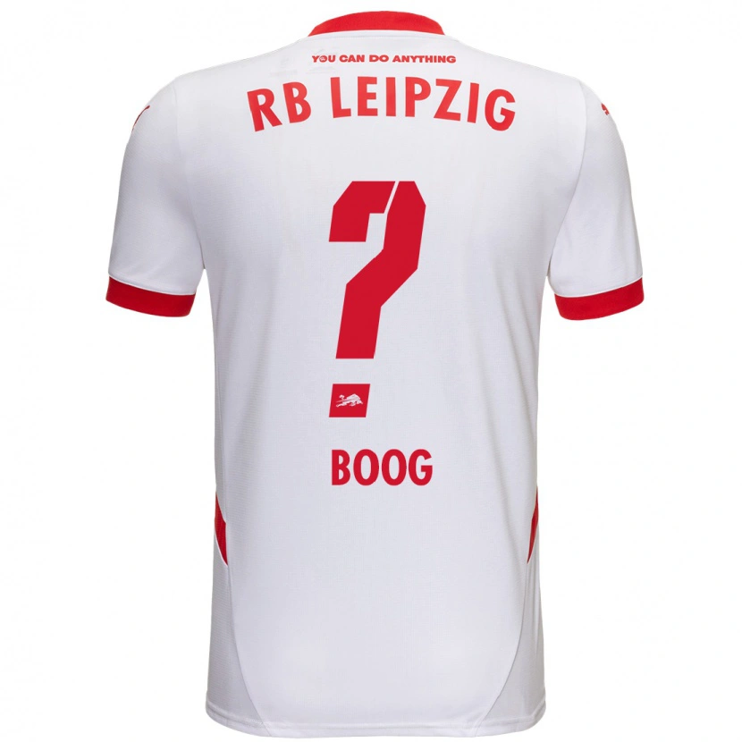 Danxen Kinder Miguel Boog #0 Weiß Rot Heimtrikot Trikot 2024/25 T-Shirt