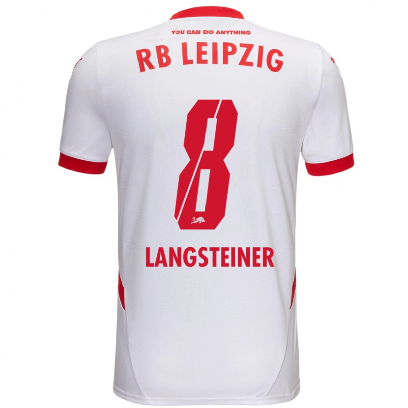 Danxen Kinder Toni Langsteiner #8 Weiß Rot Heimtrikot Trikot 2024/25 T-Shirt
