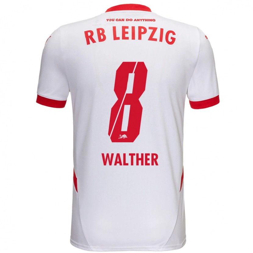 Danxen Kinder Kofi Walther #8 Weiß Rot Heimtrikot Trikot 2024/25 T-Shirt