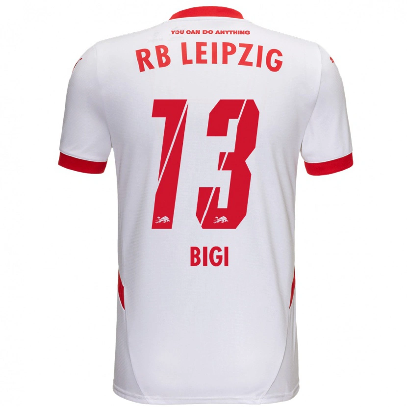 Danxen Kinder Samim Bigi #13 Weiß Rot Heimtrikot Trikot 2024/25 T-Shirt