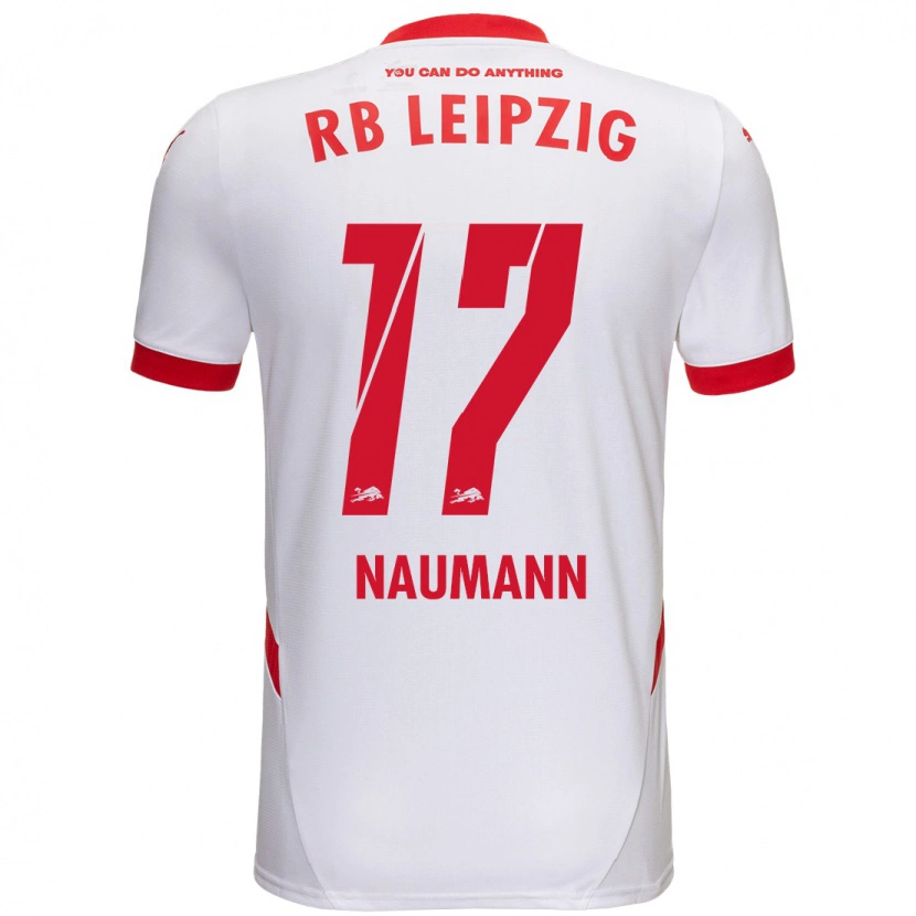 Danxen Kinder Carlos Naumann #17 Weiß Rot Heimtrikot Trikot 2024/25 T-Shirt