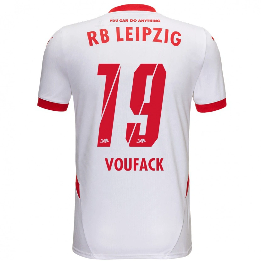 Danxen Kinder Lionel Voufack #19 Weiß Rot Heimtrikot Trikot 2024/25 T-Shirt