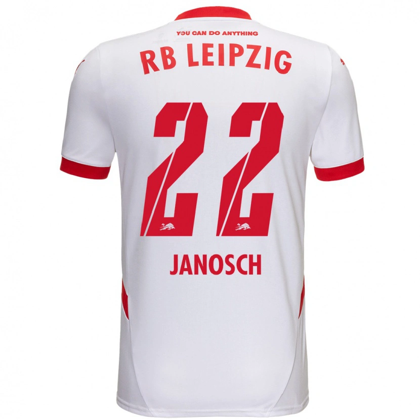 Danxen Kinder Luca Janosch #22 Weiß Rot Heimtrikot Trikot 2024/25 T-Shirt