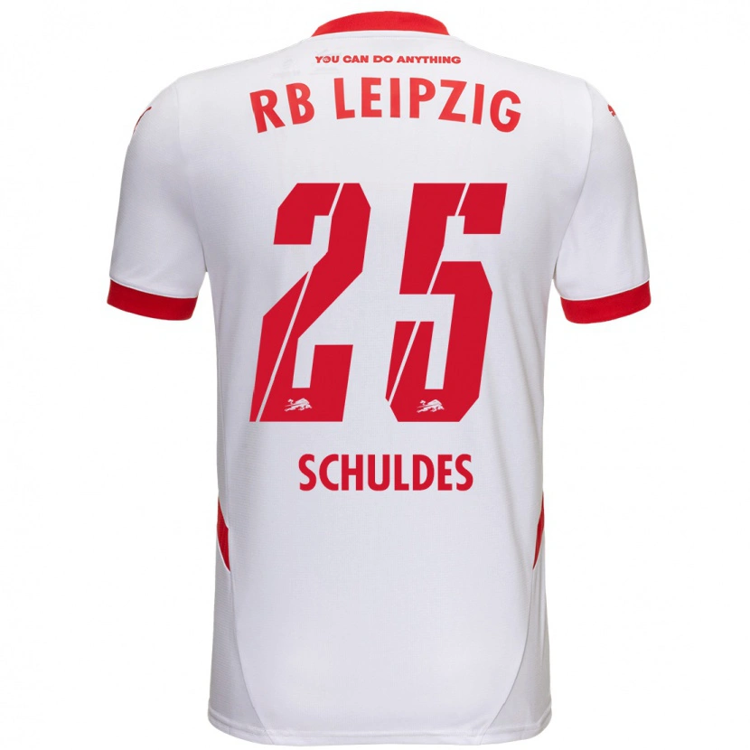 Danxen Kinder Jamie Schuldes #25 Weiß Rot Heimtrikot Trikot 2024/25 T-Shirt