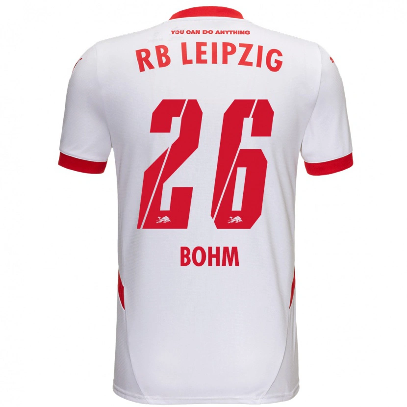 Danxen Kinder Pepe Böhm #26 Weiß Rot Heimtrikot Trikot 2024/25 T-Shirt