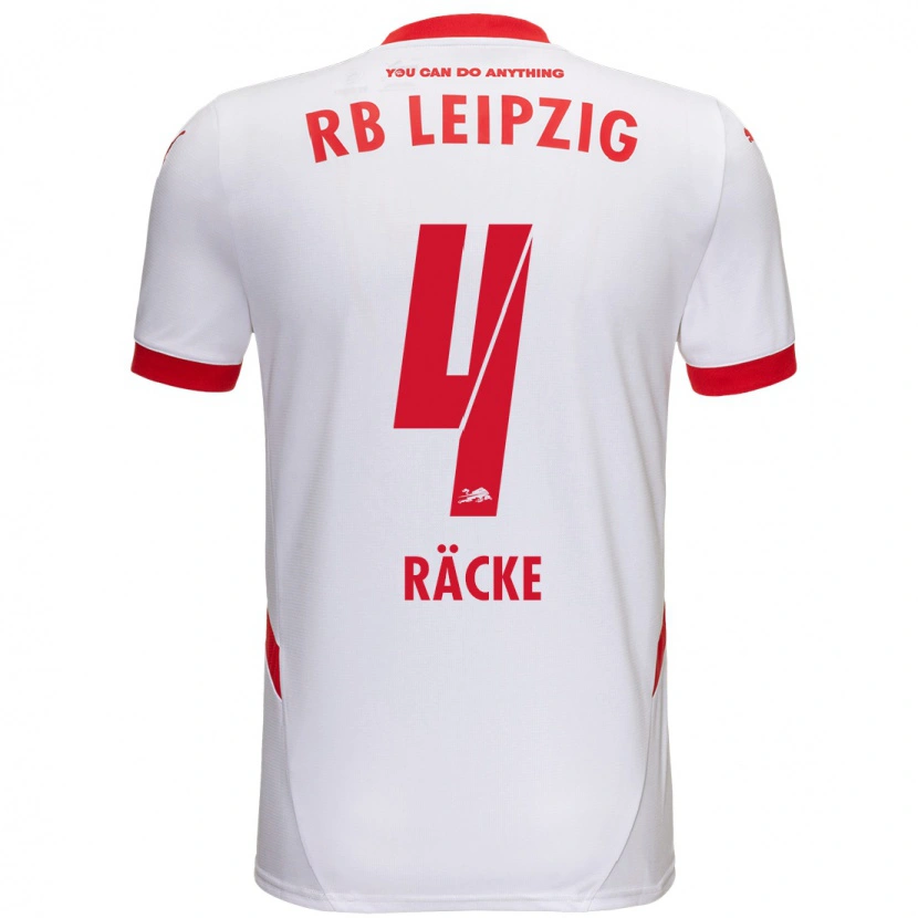 Danxen Kinder Nina Räcke #4 Weiß Rot Heimtrikot Trikot 2024/25 T-Shirt