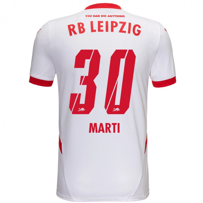 Danxen Kinder Lara Marti #30 Weiß Rot Heimtrikot Trikot 2024/25 T-Shirt