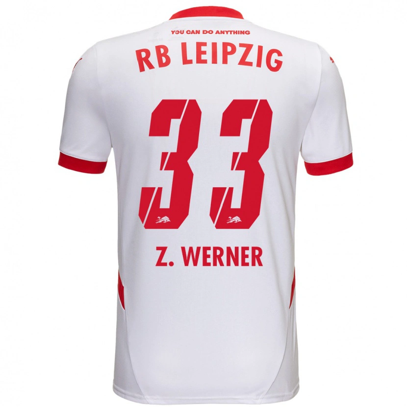 Danxen Kinder Zoé Werner #33 Weiß Rot Heimtrikot Trikot 2024/25 T-Shirt