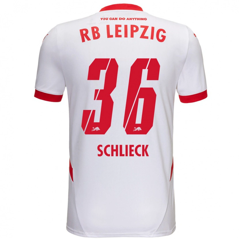 Danxen Kinder Timo Schlieck #36 Weiß Rot Heimtrikot Trikot 2024/25 T-Shirt