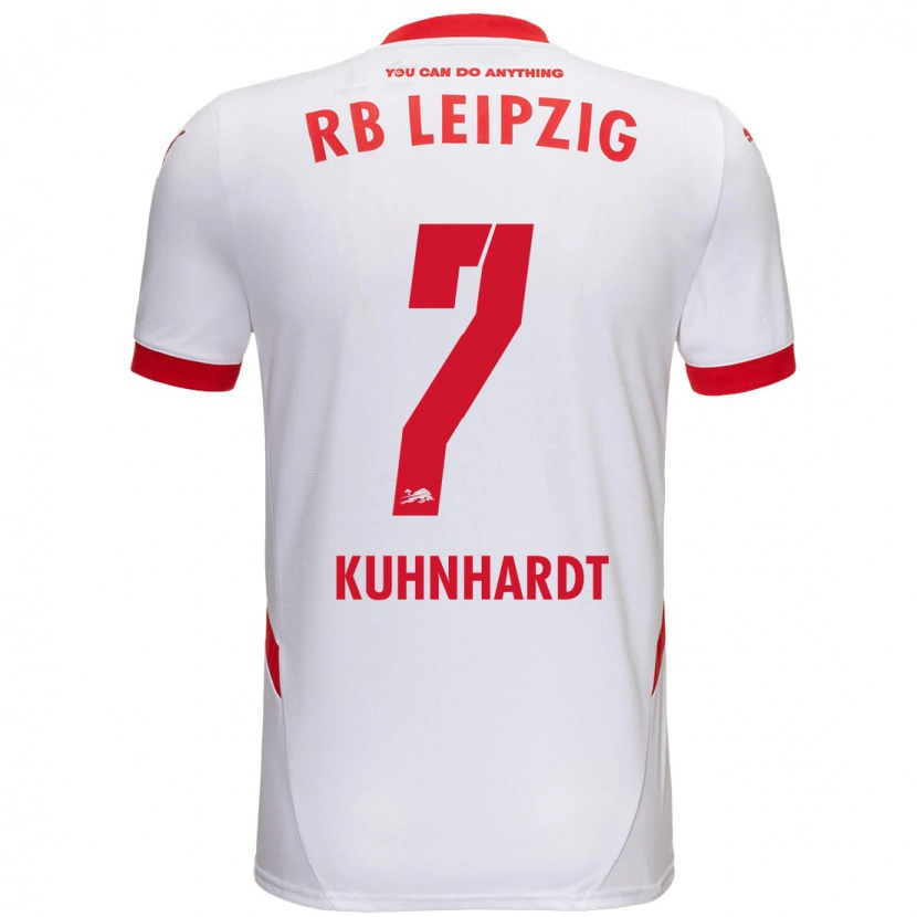 Danxen Kinder Paul Kühnhardt #7 Weiß Rot Heimtrikot Trikot 2024/25 T-Shirt