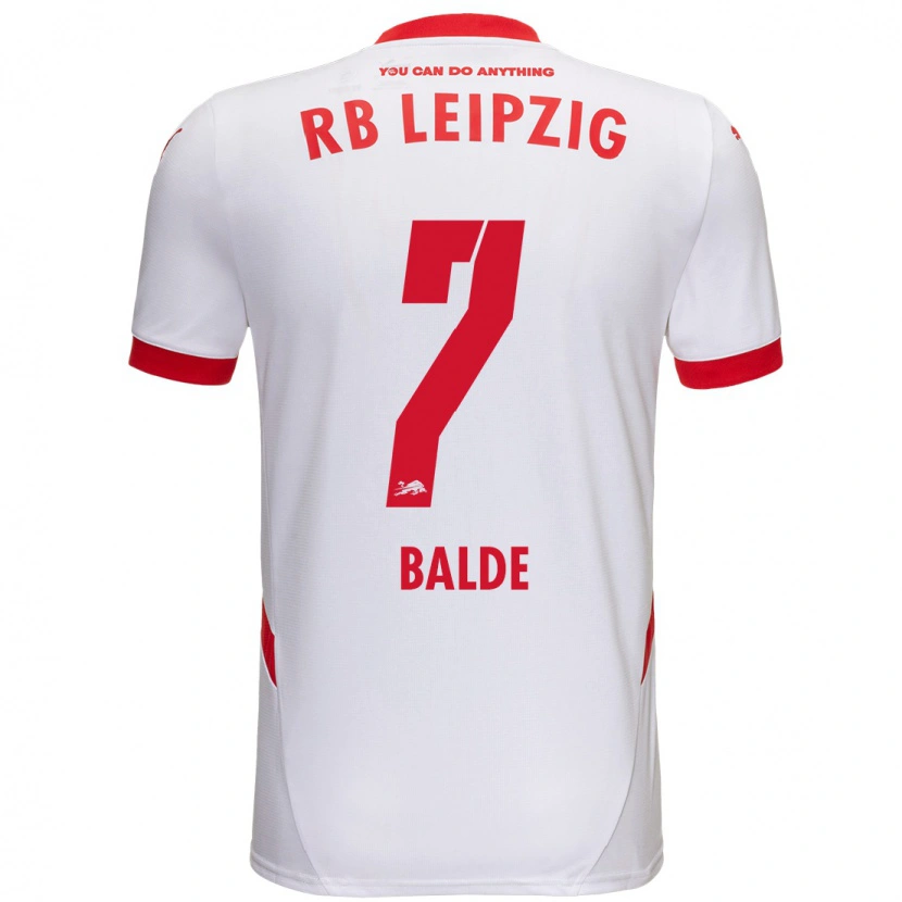 Danxen Kinder Mamadu Baldé #7 Weiß Rot Heimtrikot Trikot 2024/25 T-Shirt