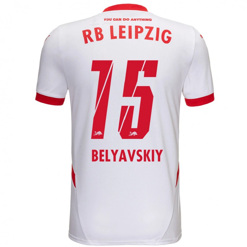 Danxen Kinder David Belyavskiy #15 Weiß Rot Heimtrikot Trikot 2024/25 T-Shirt
