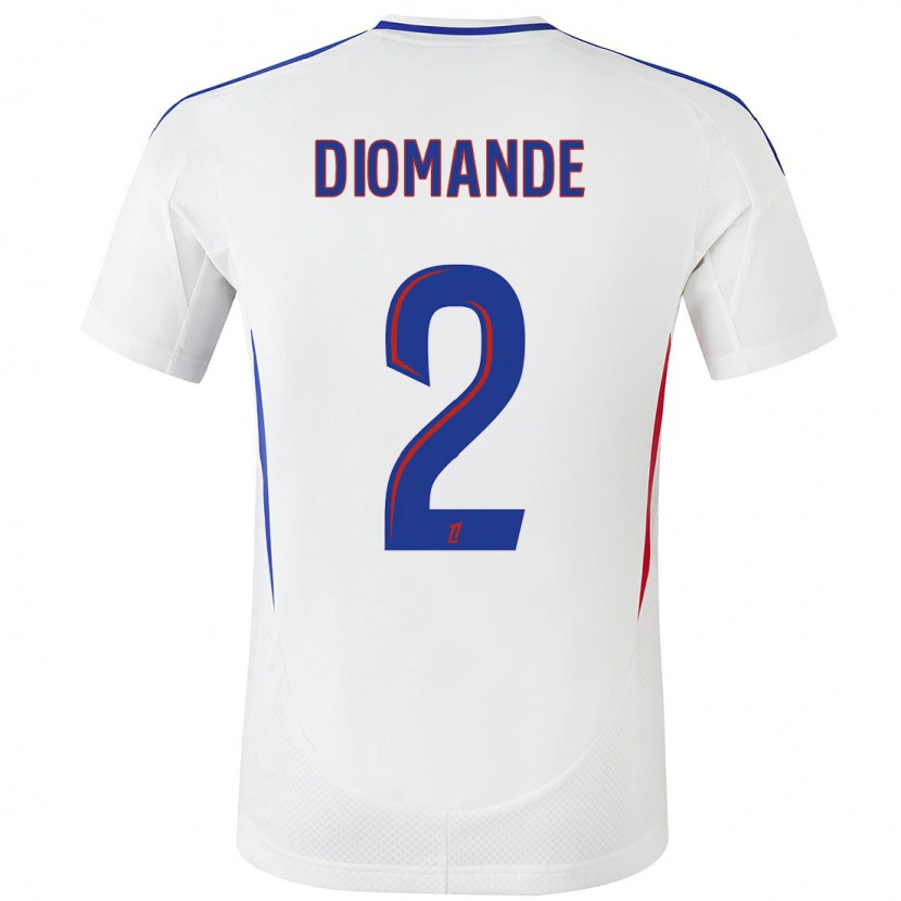 Danxen Kinder Sinaly Diomandé #2 Weiß Blau Heimtrikot Trikot 2024/25 T-Shirt