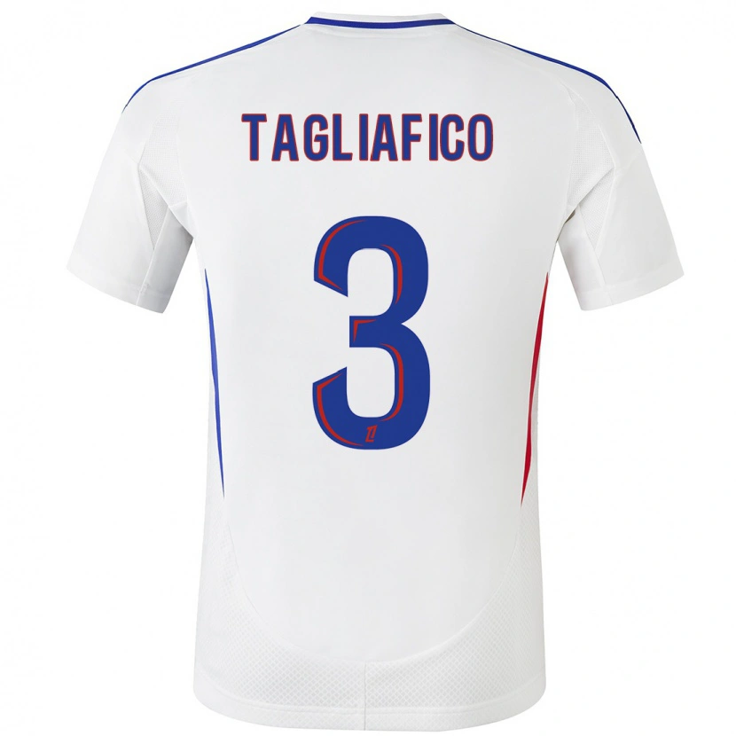 Danxen Kinder Nicolás Tagliafico #3 Weiß Blau Heimtrikot Trikot 2024/25 T-Shirt