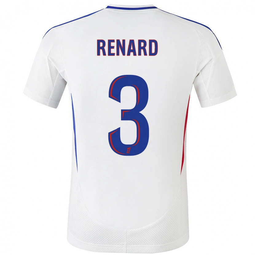 Danxen Kinder Wendie Renard #3 Weiß Blau Heimtrikot Trikot 2024/25 T-Shirt