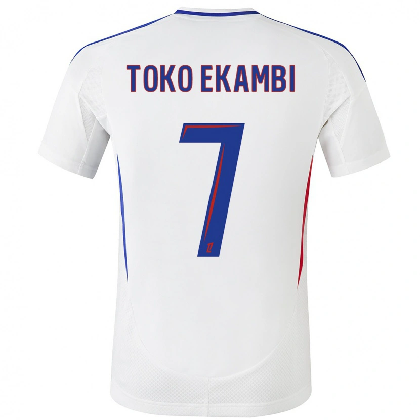 Danxen Kinder Karl Toko Ekambi #7 Weiß Blau Heimtrikot Trikot 2024/25 T-Shirt