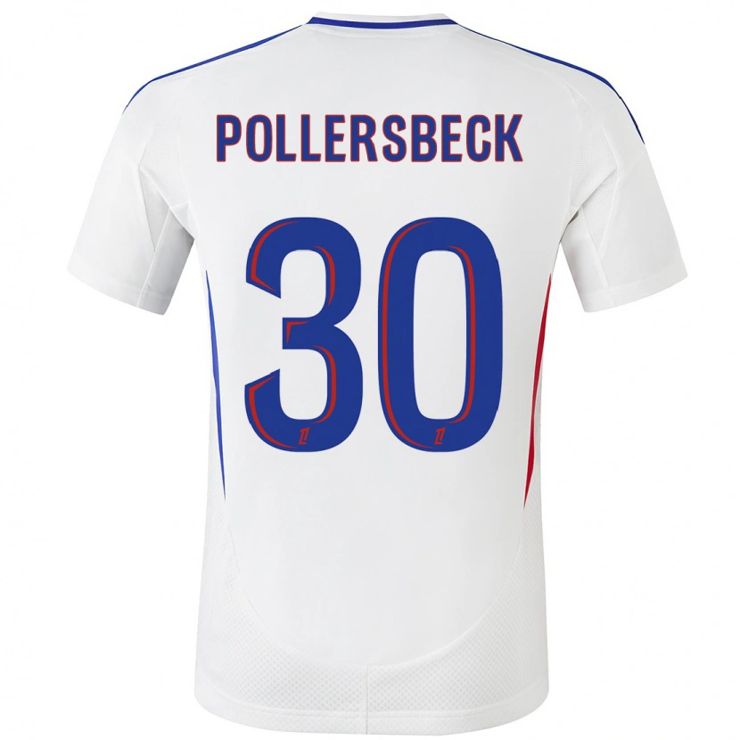 Danxen Kinder Julian Pollersbeck #30 Weiß Blau Heimtrikot Trikot 2024/25 T-Shirt