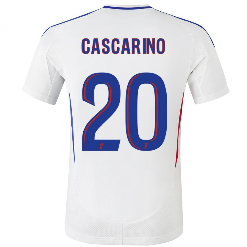 Danxen Kinder Delphine Cascarino #20 Weiß Blau Heimtrikot Trikot 2024/25 T-Shirt