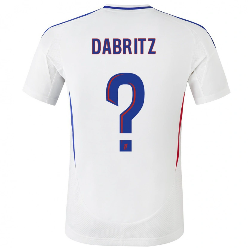 Danxen Kinder Sara Dabritz #0 Weiß Blau Heimtrikot Trikot 2024/25 T-Shirt