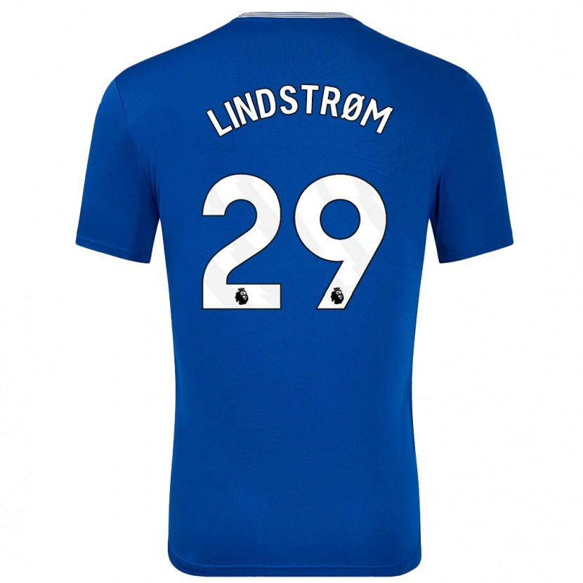 Danxen Kinder Jesper Lindstrøm #29 Blau Mit Heimtrikot Trikot 2024/25 T-Shirt
