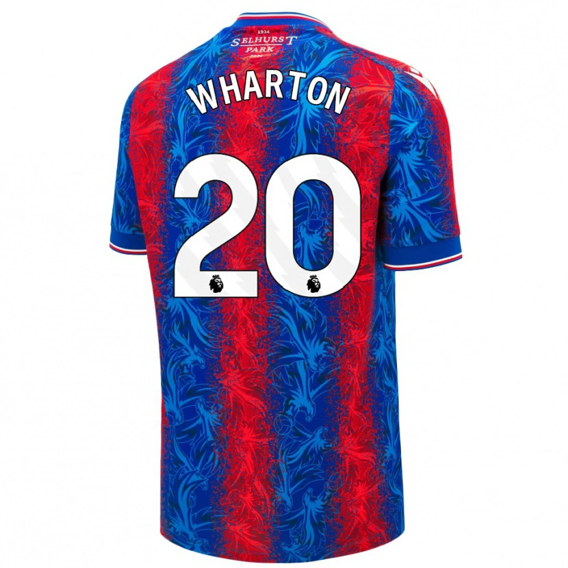 Danxen Kinder Adam Wharton #20 Rot Blauen Streifen Heimtrikot Trikot 2024/25 T-Shirt