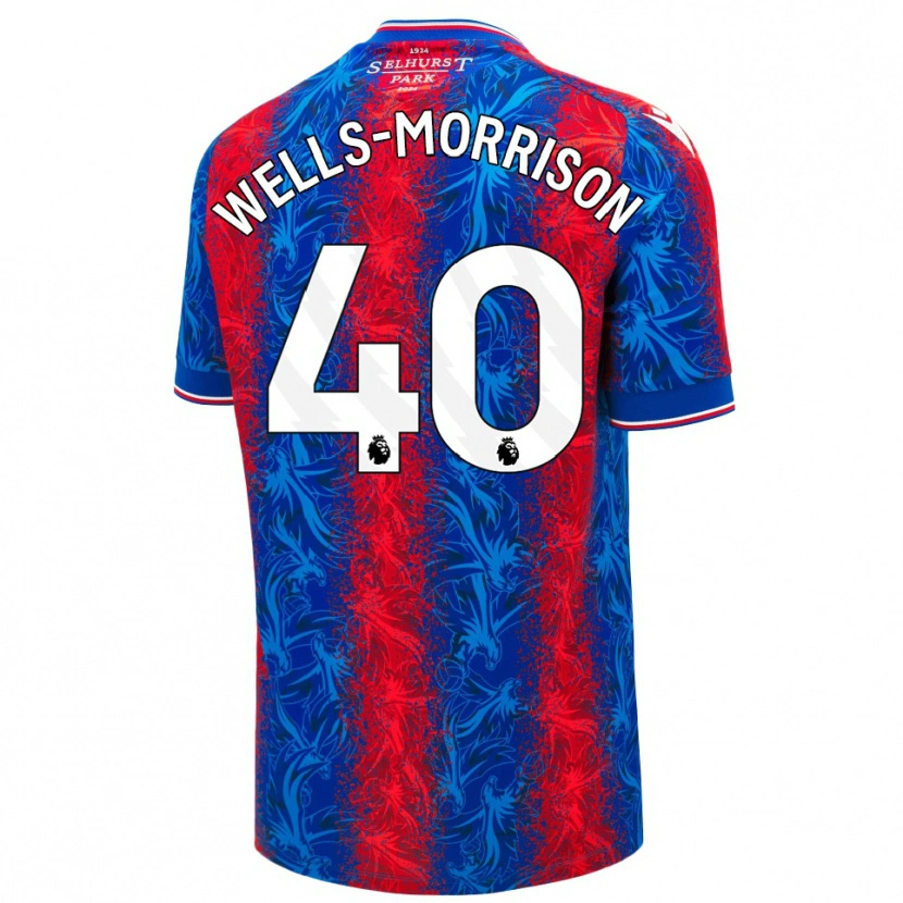 Danxen Kinder Jack Wells-Morrison #40 Rot Blauen Streifen Heimtrikot Trikot 2024/25 T-Shirt