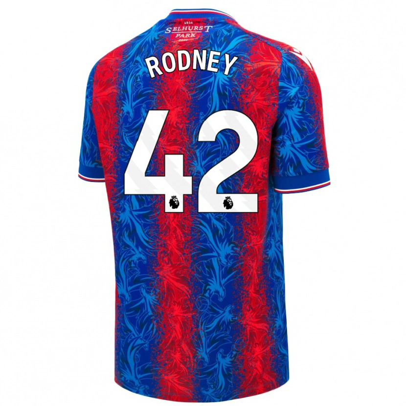 Danxen Kinder Kaden Rodney #42 Rot Blauen Streifen Heimtrikot Trikot 2024/25 T-Shirt