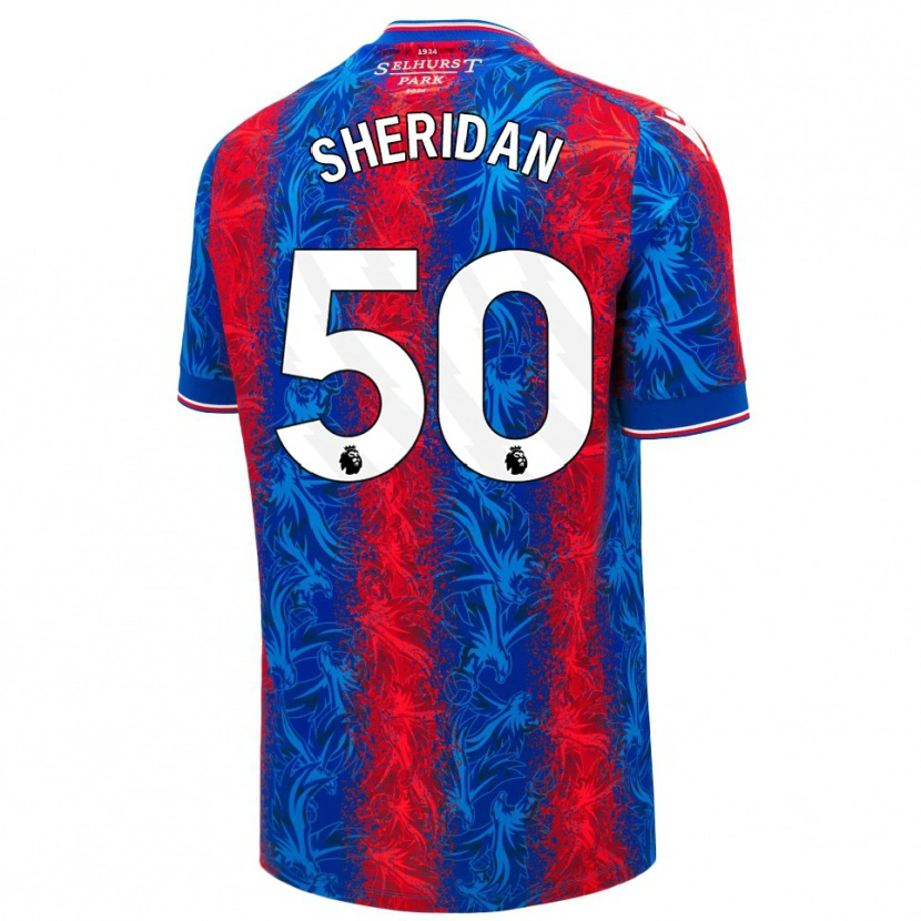 Danxen Kinder Joe Sheridan #50 Rot Blauen Streifen Heimtrikot Trikot 2024/25 T-Shirt
