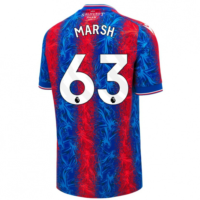 Danxen Kinder Zach Marsh #63 Rot Blauen Streifen Heimtrikot Trikot 2024/25 T-Shirt