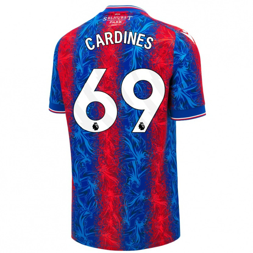 Danxen Kinder Rio Cardines #69 Rot Blauen Streifen Heimtrikot Trikot 2024/25 T-Shirt