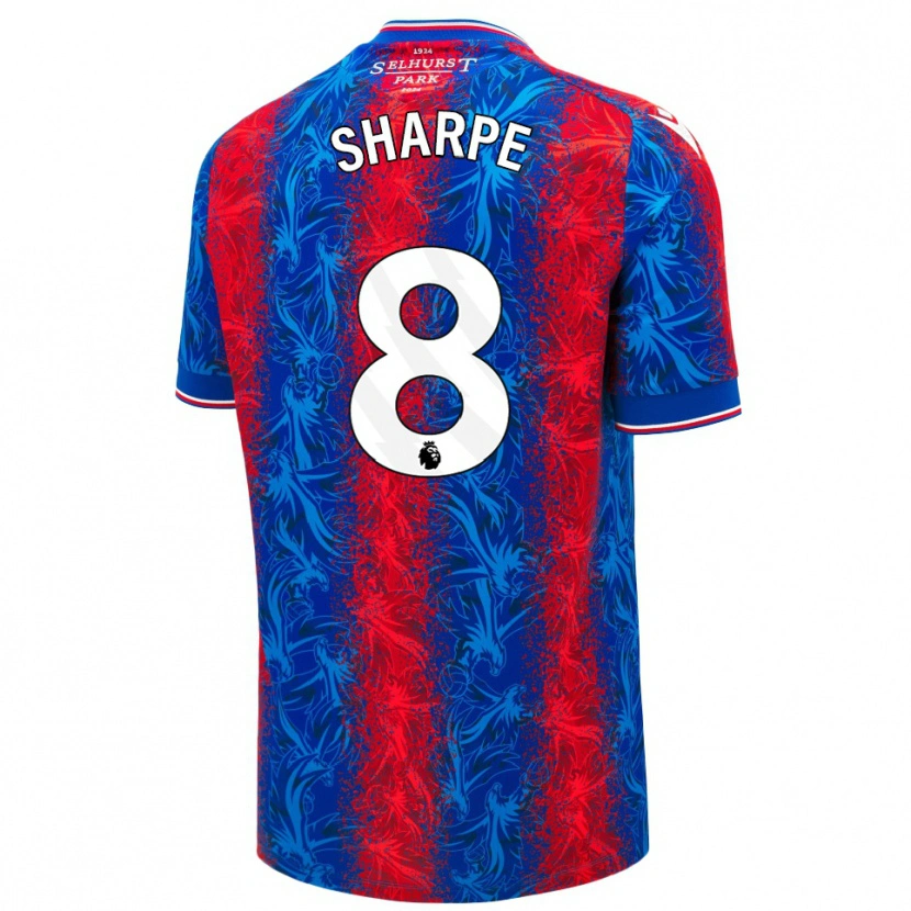 Danxen Kinder Molly-Mae Sharpe #8 Rot Blauen Streifen Heimtrikot Trikot 2024/25 T-Shirt