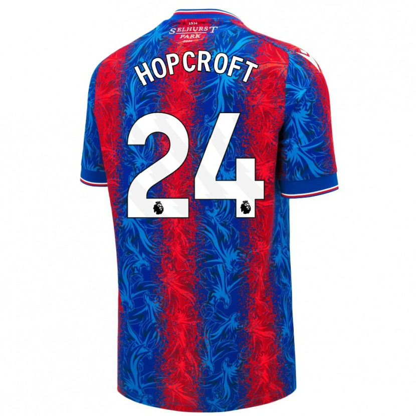 Danxen Kinder Shanade Hopcroft #24 Rot Blauen Streifen Heimtrikot Trikot 2024/25 T-Shirt
