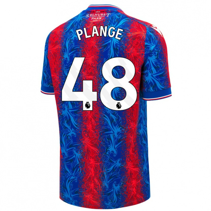 Danxen Kinder Luke Plange #48 Rot Blauen Streifen Heimtrikot Trikot 2024/25 T-Shirt