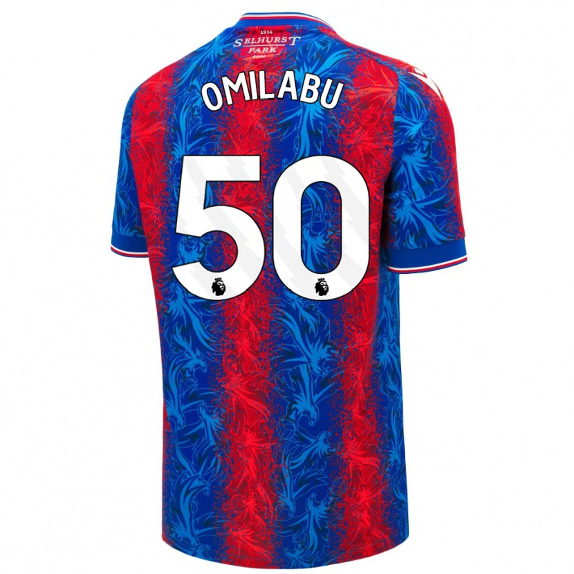 Danxen Kinder David Omilabu #50 Rot Blauen Streifen Heimtrikot Trikot 2024/25 T-Shirt