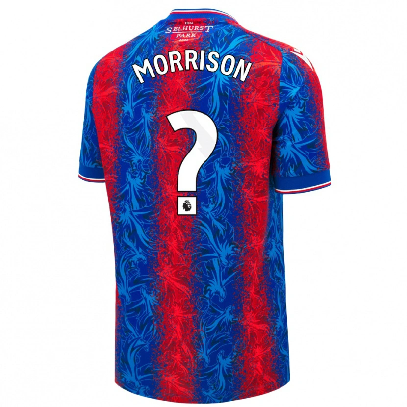 Danxen Kinder Jack Wells-Morrison #0 Rot Blauen Streifen Heimtrikot Trikot 2024/25 T-Shirt
