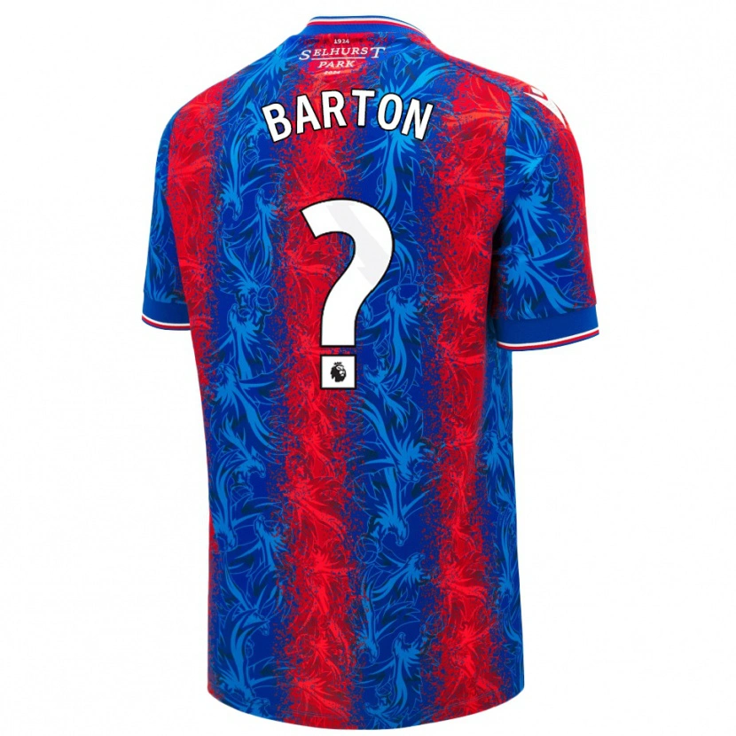 Danxen Kinder Kalani Barton #0 Rot Blauen Streifen Heimtrikot Trikot 2024/25 T-Shirt