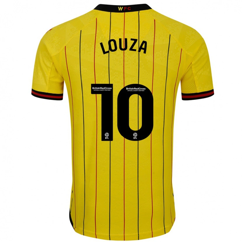 Danxen Kinder Imrân Louza #10 Gelb Schwarz Heimtrikot Trikot 2024/25 T-Shirt