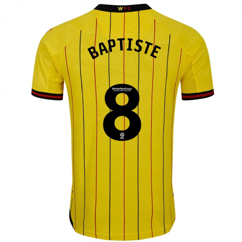 Danxen Kinder Bianca Baptiste #8 Gelb Schwarz Heimtrikot Trikot 2024/25 T-Shirt