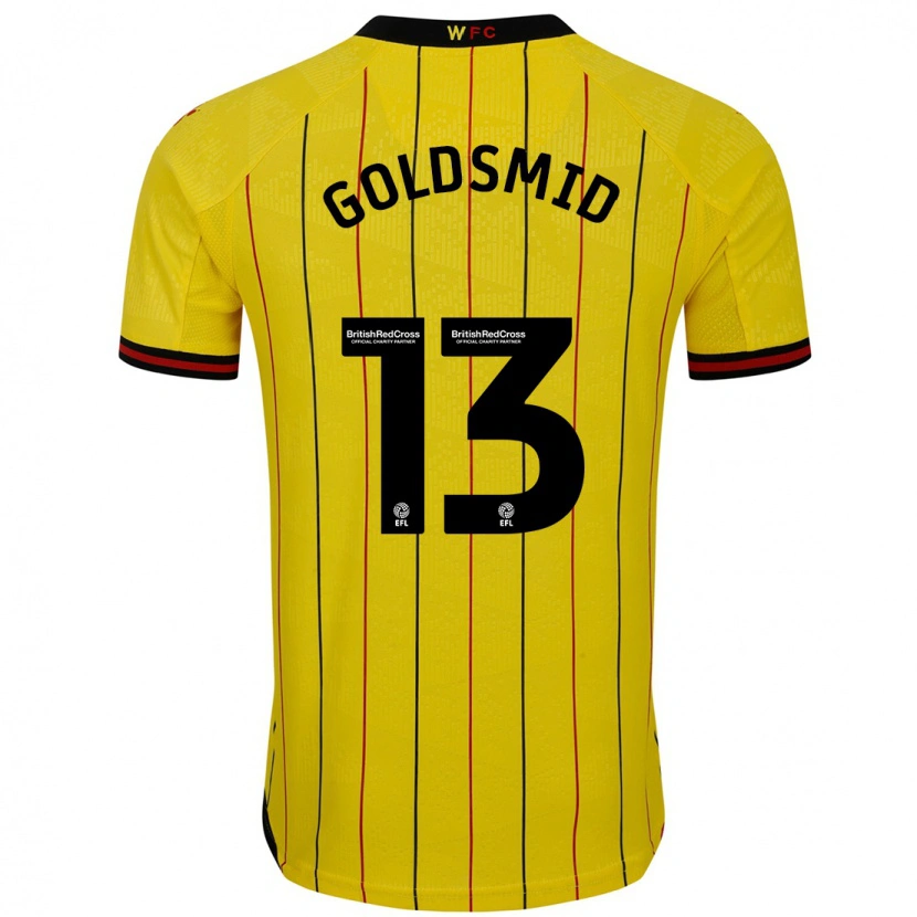 Danxen Kinder Jacqui Goldsmid #13 Gelb Schwarz Heimtrikot Trikot 2024/25 T-Shirt