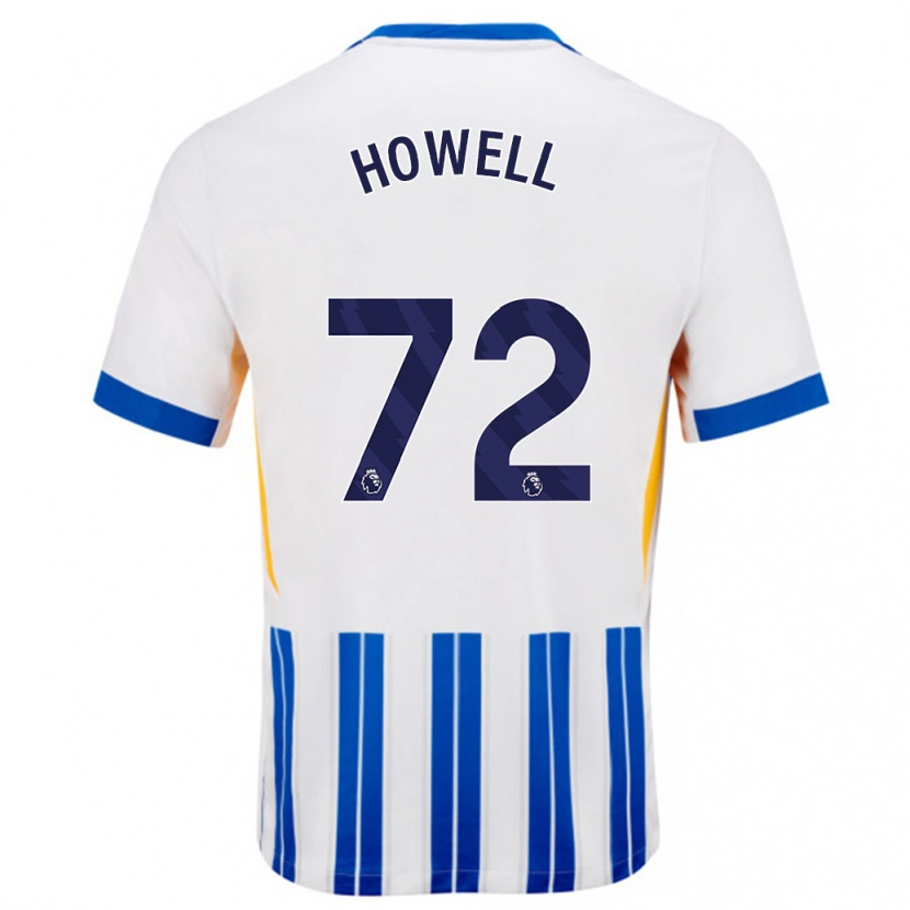 Danxen Kinder Harry Howell #72 Weiß Blaue Nadelstreifen Heimtrikot Trikot 2024/25 T-Shirt