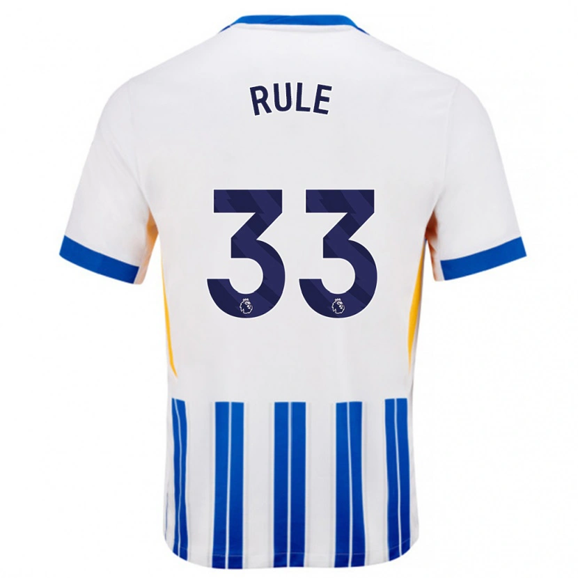 Danxen Kinder Charlize Rule #33 Weiß Blaue Nadelstreifen Heimtrikot Trikot 2024/25 T-Shirt