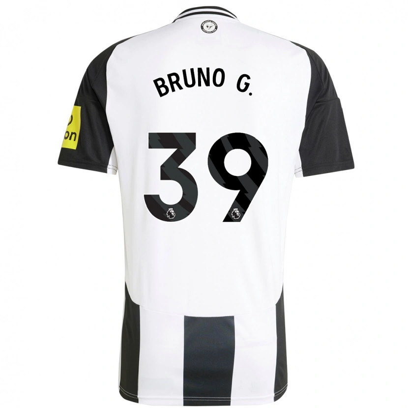 Danxen Kinder Bruno Guimarães #39 Weiß Schwarz Heimtrikot Trikot 2024/25 T-Shirt