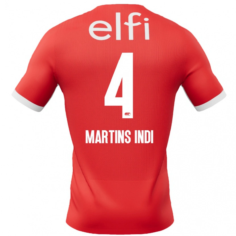 Danxen Kinder Bruno Martins Indi #4 Rot Weiß Heimtrikot Trikot 2024/25 T-Shirt
