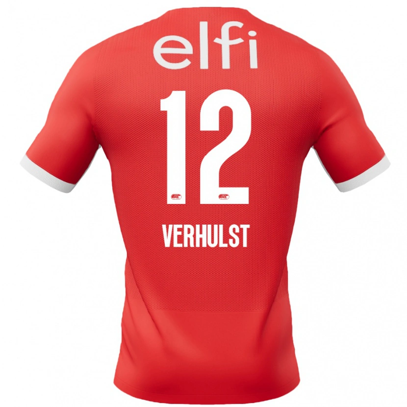 Danxen Kinder Hobie Verhulst #12 Rot Weiß Heimtrikot Trikot 2024/25 T-Shirt
