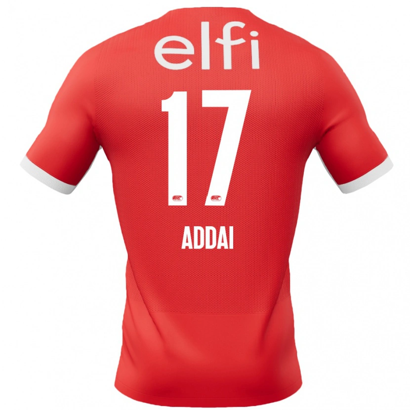 Danxen Kinder Jayden Addai #17 Rot Weiß Heimtrikot Trikot 2024/25 T-Shirt