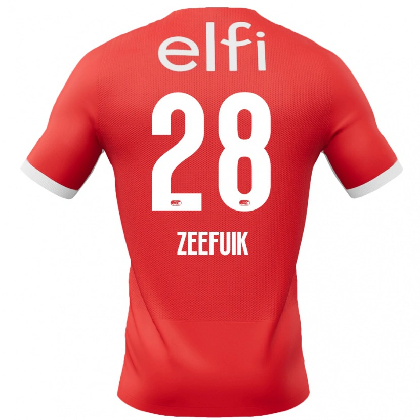 Danxen Kinder Lequincio Zeefuik #28 Rot Weiß Heimtrikot Trikot 2024/25 T-Shirt
