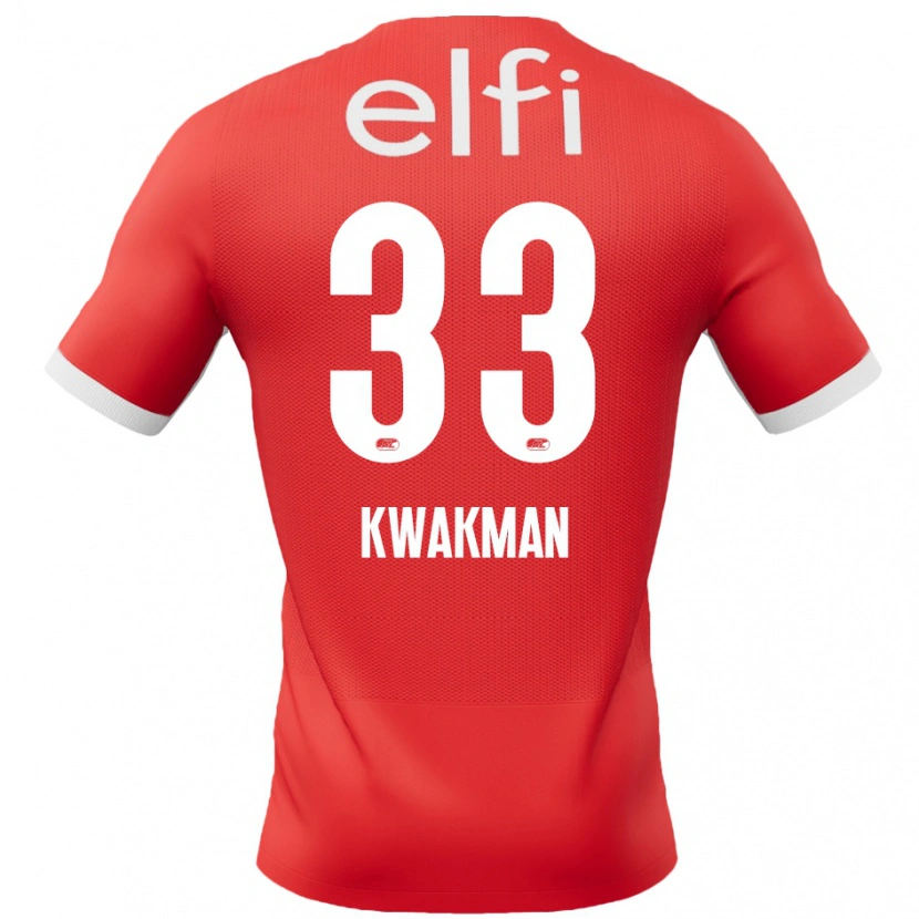 Danxen Kinder Dave Kwakman #33 Rot Weiß Heimtrikot Trikot 2024/25 T-Shirt