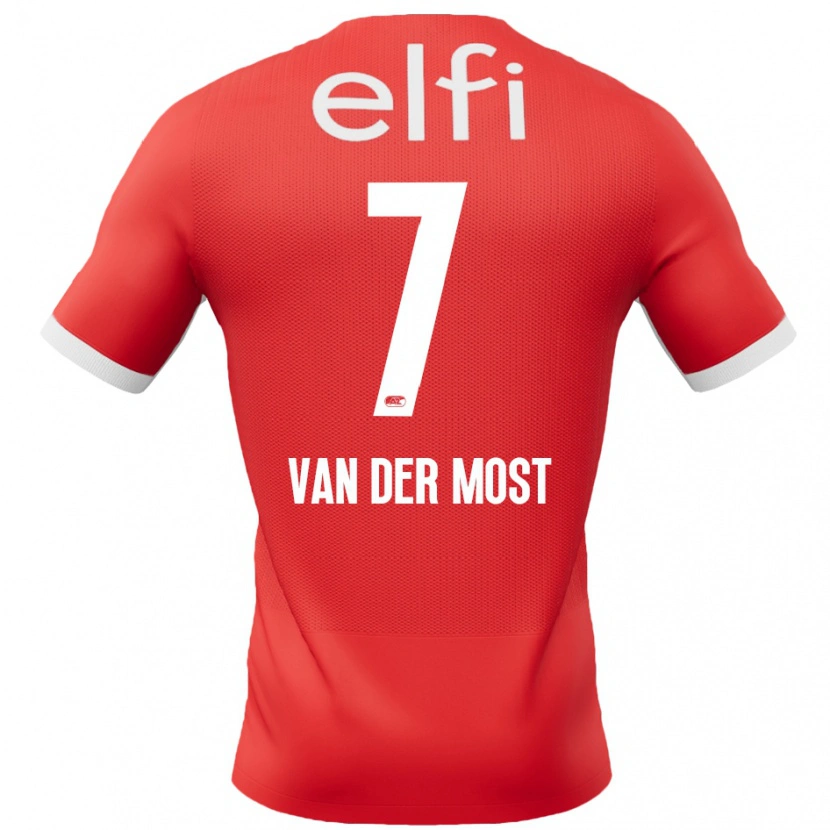 Danxen Kinder Veerle Van Der Most #7 Rot Weiß Heimtrikot Trikot 2024/25 T-Shirt
