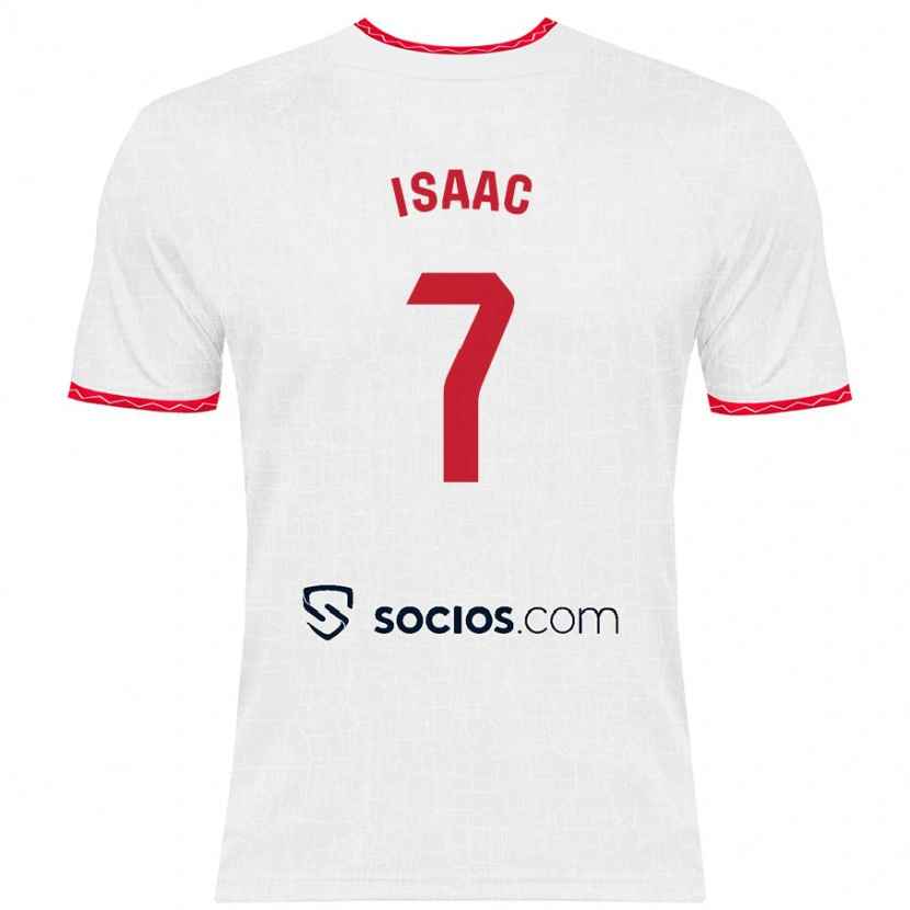 Danxen Kinder Isaac Romero #7 Weiß Rot Heimtrikot Trikot 2024/25 T-Shirt