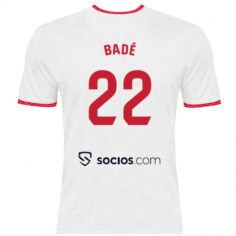 Danxen Kinder Loïc Badé #22 Weiß Rot Heimtrikot Trikot 2024/25 T-Shirt